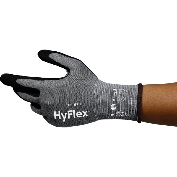 Ansell 11571R090-1P HyFlex Nitrile Gloves Size 9 Cut-Resistant Tou...