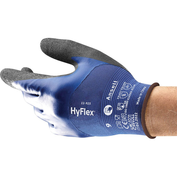 Ansell 11925R080-1P HyFlex Gloves Size 8 Waterproof Tough Flexible...