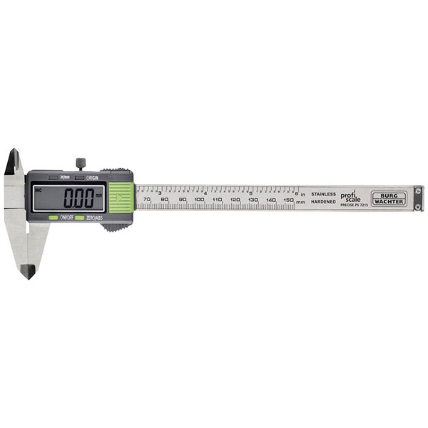 Burg Wächter 72150 PRECISE PS Digital Caliper 150mm for Fine Measu...