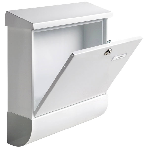 Burg Wächter 31420 VARIO 8672 Steel Letterbox White Galvanised Wea...