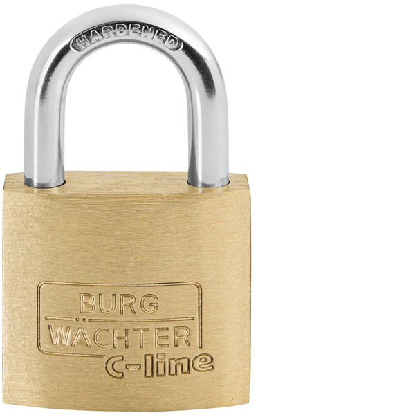 Burg Wächter 3031 Padlock Brass Body Hard Steel Bracket Double Locked