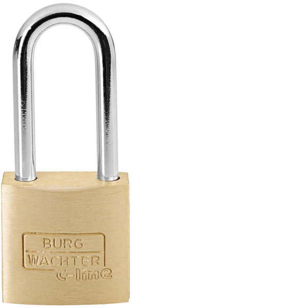 Burg Wächter 33661 C-Line Padlock 40mm Brass 6 Keys Steel Shackle