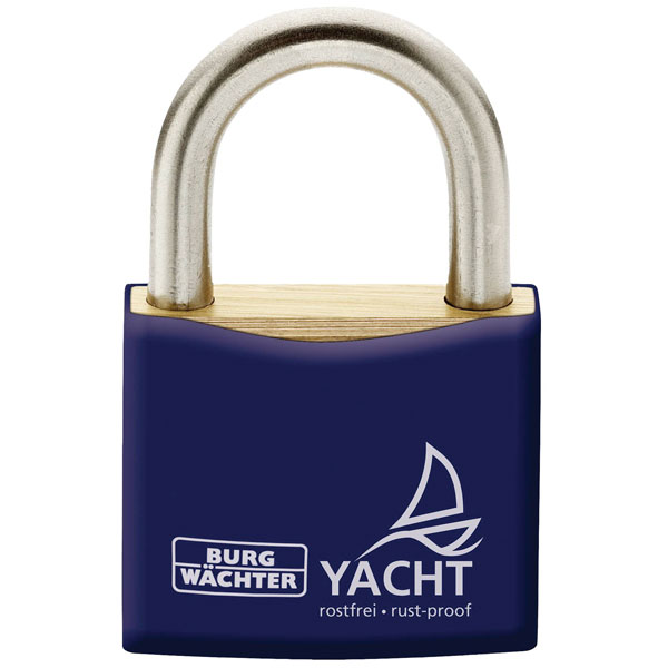 Burg Wächter 35471 Padlock 40mm Blue Brass Yacht Cylinder Stainles...