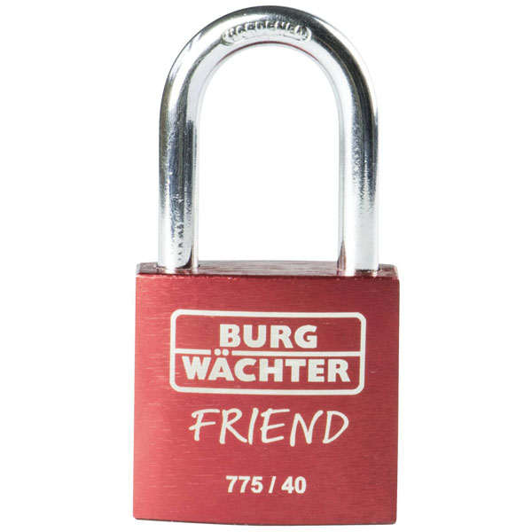 Burg Wächter 39431 The Castle Guard Padlock 40mm Aluminium Red Key