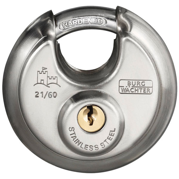 Burg Wächter Circle 21 60 SB Padlock Stainless Steel Hardened Shackle