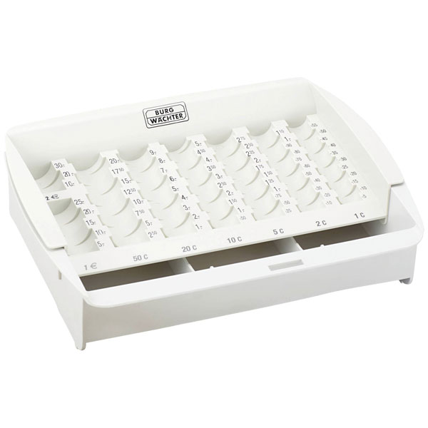 Burg Wächter 24670 Cashboard Compact Grey 5 Note/9 Coin Compartments