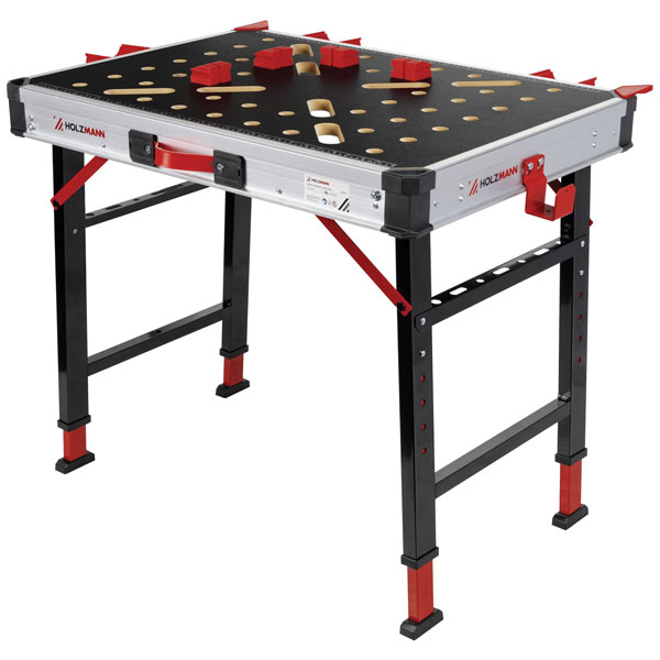 Holzmann FLEX01 Mobile Folding Work Table 15kg MDF Surface Extendable