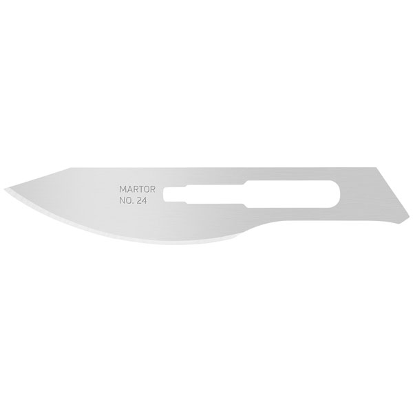 Martor 24.50 Scalpel Blades 10 Pieces Sharp Steel 55.7mm Length