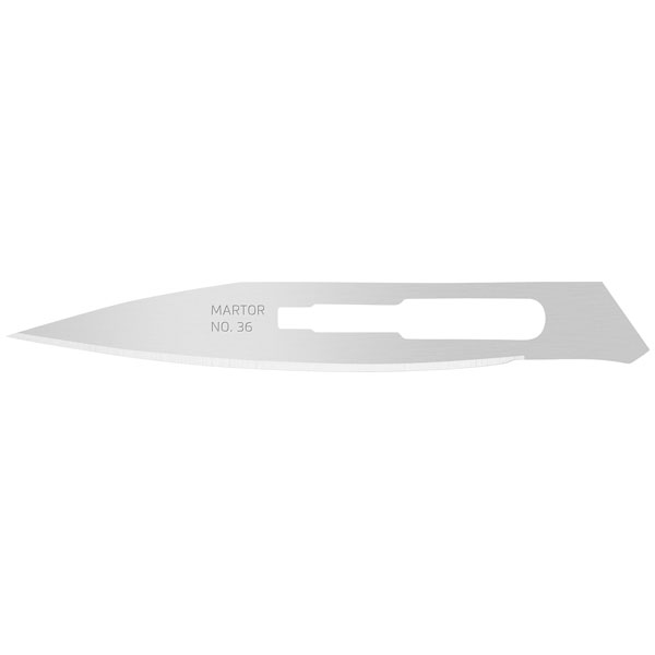 Martor 36.50 Scalpel Blades Steel Sharp 59.5mm Pack of 10 Pieces
