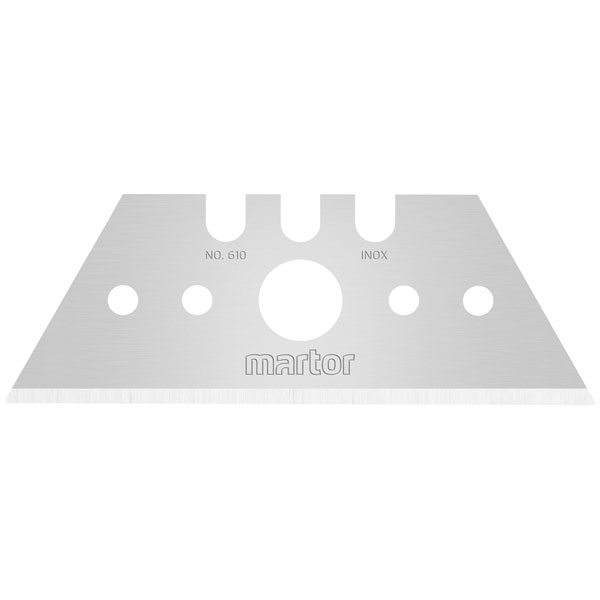 Martor 610.70 Spare Blade Stainless Steel 53x19mm 2-Edge 10 Pieces