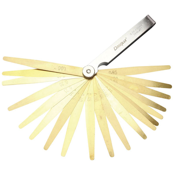 Dasqua 1620-0100 Brass Feeler Gauge Durable Tool for Spark Plug Pr...