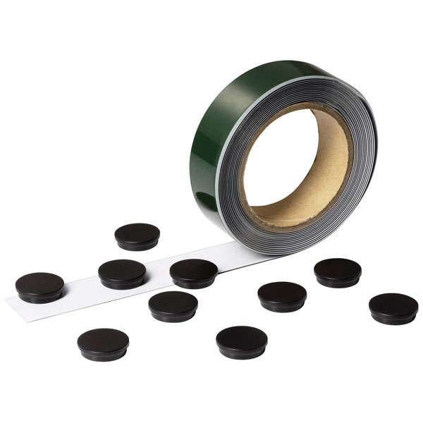 Durable 171702 Steel Tape 5m x 35mm Set Self-Adhesive with 10 Magnets