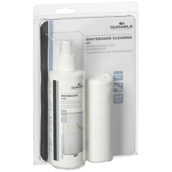 Durable 583300 Whiteboard Cleaning Kit Spray & Microfibre Cloth