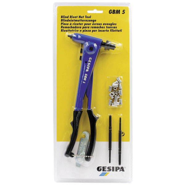 Gesipa 1619731 GBM 40-R Nut Riveter Compact with Tool-Free Change
