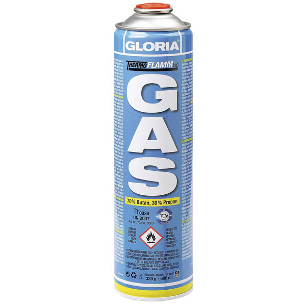 Gloria 728303.0000 Gas Cartridge 600ml Butane/Propane for Thermoflame