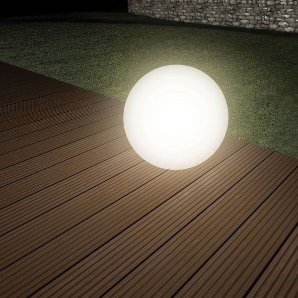 Heitronic 35419 Boule Solar LED Sphere Light 0.2W Monochrome White
