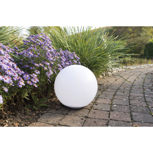 Heitronic 37234 Globo Solar Globe LED 0.4W White Depictive Light