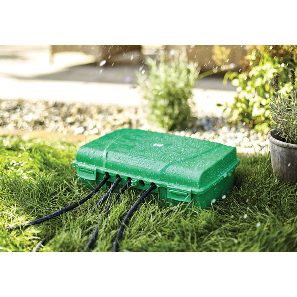 Heitronic 21046 Maximus Distribution Box Green for Outdoor Use