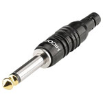 Hicon HI-J63MA07 Jack Plug 6.35mm Right Angle Mono Black Gold Tip