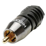 Hicon HI-CM03-RED RCA Connector Plug Straight 2 Pins Black/Red 1 Pc