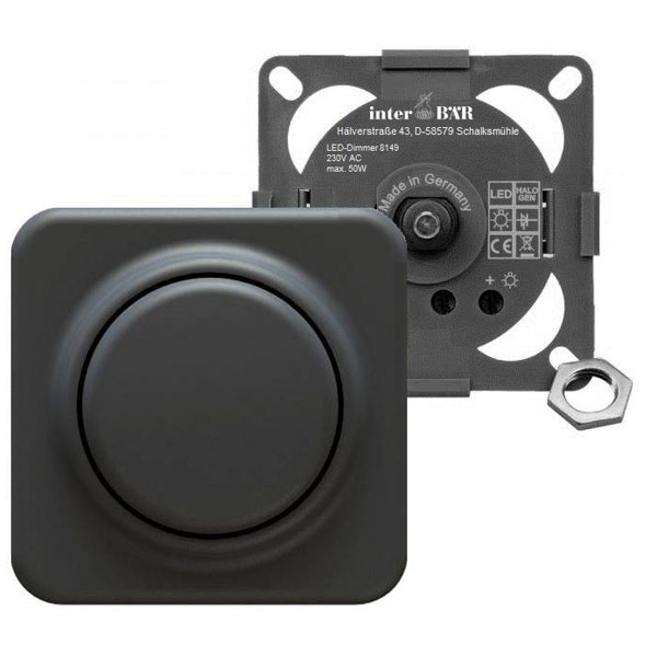 interBär 8149-000.01 Dimmer Black Quiet Phase Control for LEDs and...