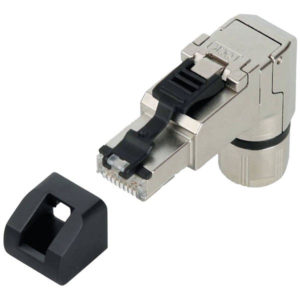 Lütze 490153 RJ45 Connector Right Angle 8 Pins Metal Housing Cat. 6A