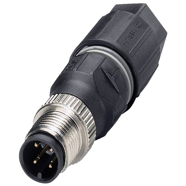 Lütze 490202 Connector M12 Angled 5-Pin A-coded Shielded Plug