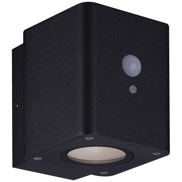 Megatron MT70018 Loky Solar Wall Light 1W LED Black + Motion Detector