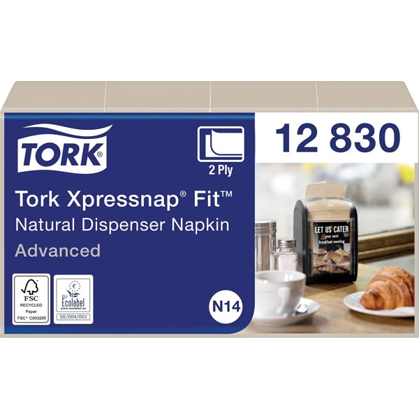 Tork 15830 Xpressnap Fit Paper Napkins FSC Certified Recycled Material