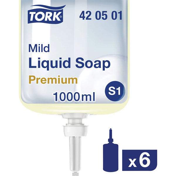 Tork 420502 Mild Mini Liquid Soap 475ml Allergy-Free 8 Pack