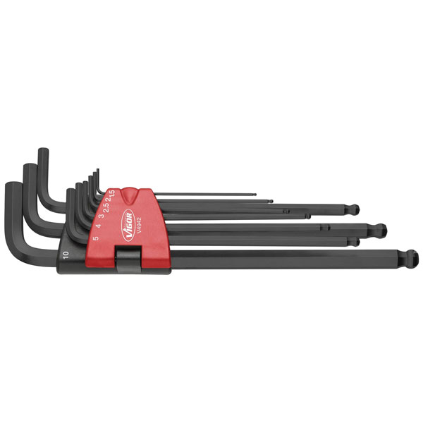 Vigor V4942 Allen Key Set 9-Piece Sizes 1.5-10mm Durable Tools