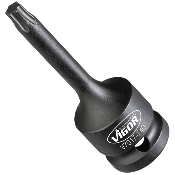 Vigor V7017-T40 Impact Driver Bit 1/2" Square Hollow 78mm Phosphated