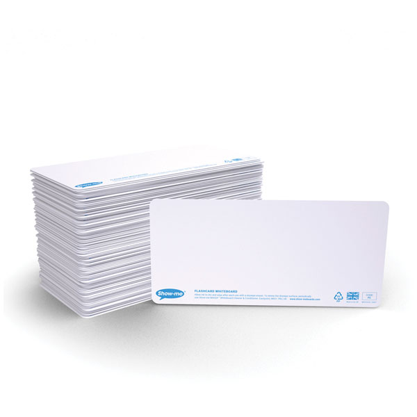 Show-me SMB100 Pack of 100 x A4 Plain/Plain whiteboards
