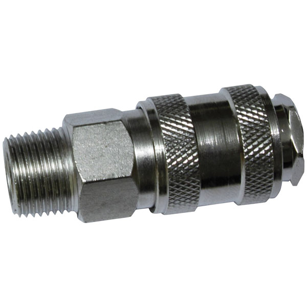 Aerotec 2009561Z Pneumatic Coupler Brass 1/2" Thread One-Hand Use