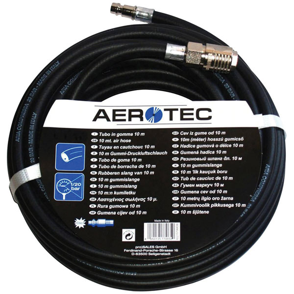 Aerotec 2005740 Air Hose 10m 20bar Oil-Resistant Flexible PU