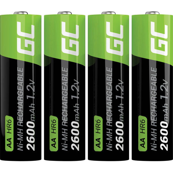 Green Cell GR05 AA Battery Rechargeable NiMH 2600mAh 1.2V 2Pieces ...