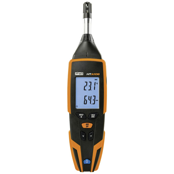Image of HT Instruments HT1010910 HTA106 Hygrometer Temp &amp; Humidity Backlit