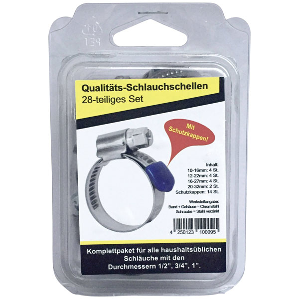 Kash 3771310001 Hose Clamp 10-32mm 28-Piece Blister Set