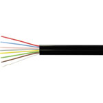 Kash 70I125 Phone Cord LiYY 8x0.12mm² Black 10m Flexible Data Cable