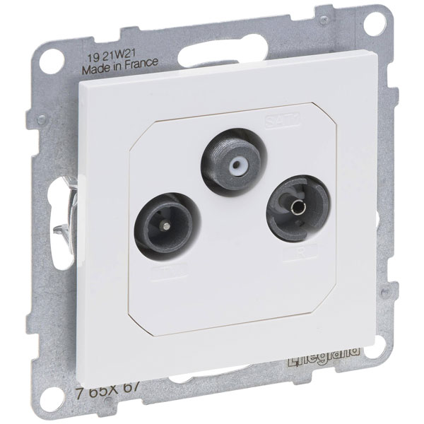 Legrand 765167 Seano TV/R/SAT Socket HD & LTE-Ready Ultra White