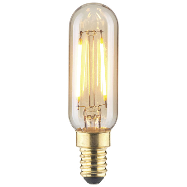 LightMe LM85052 LED Candle 4.5W Amber E14 35x97mm Nostalgic Golden...