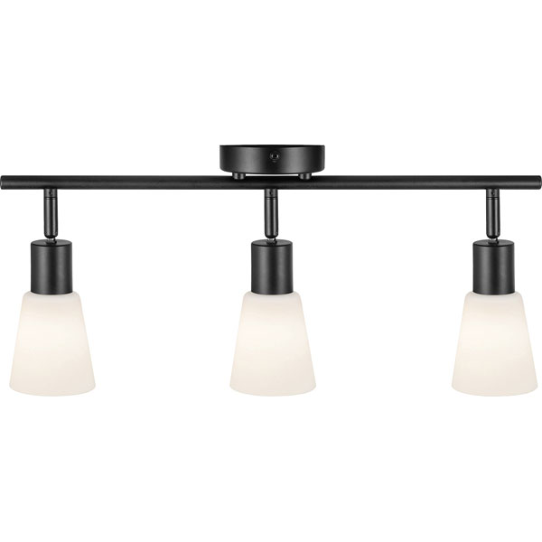 Nordlux 2112910003 Cole 3-Spot Ceiling Light E14 Black Opal Glass