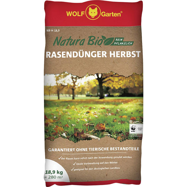 WOLF-Garten 3852115 Bio Lawn Feed 18.9kg Animal-Free Covers 280m²