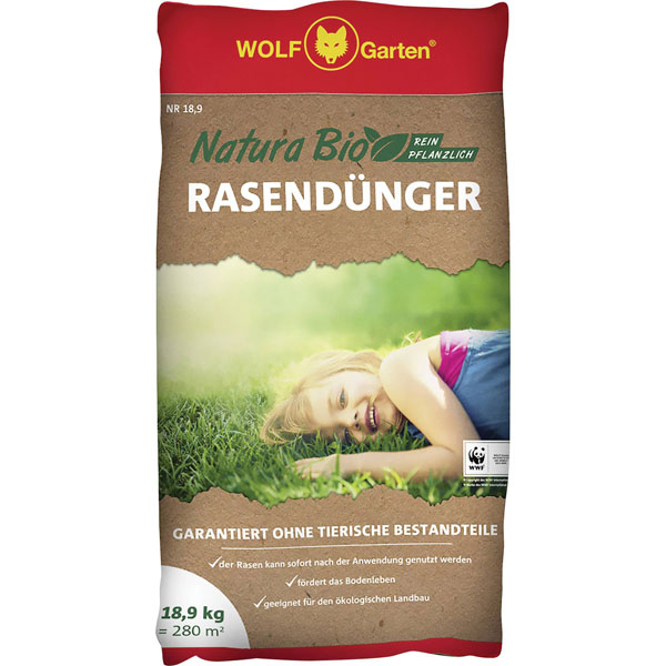 WOLF-Garten 3852030 Bio Lawn Feed 18.9kg Animal-Free 280m² Coverage