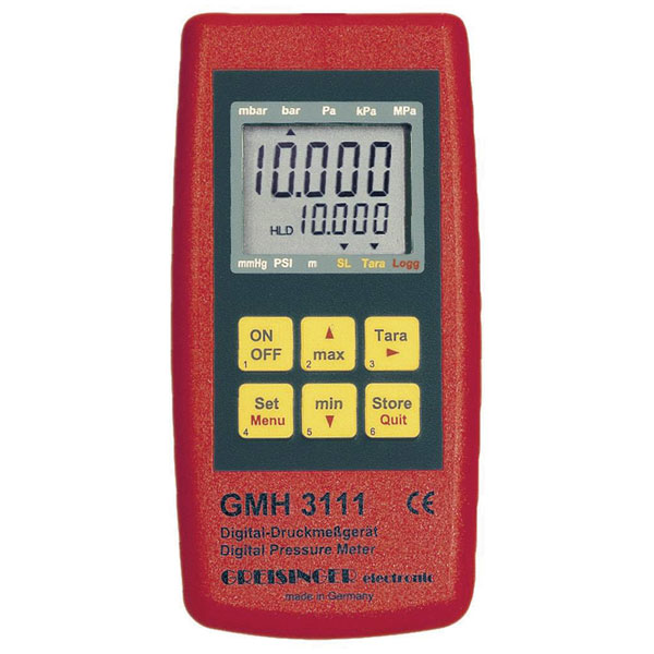 Greisinger GMH 3111 Pressure Gauge 0.0025-1000 Bar External Sensor...