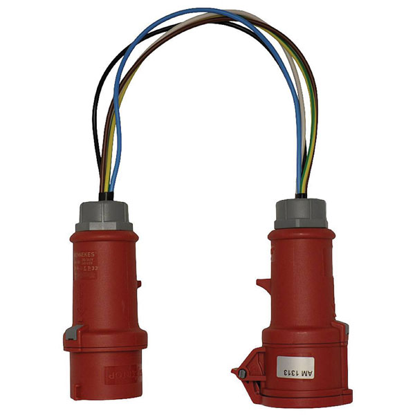 Metrel 20992854 Test Lead Adapter CEE 3-Pin 16A 4mm Jack 3-Phase