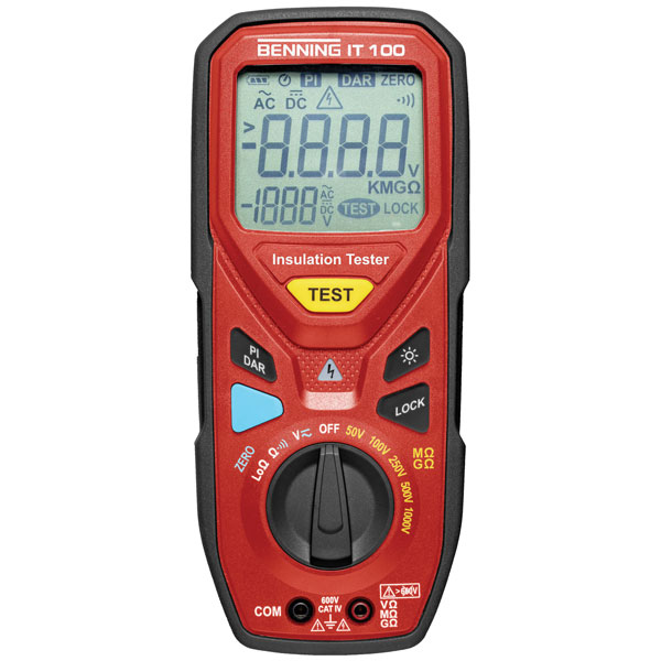 Benning 044107 Insulation Tester 50-1000V, 20 GO for Electrical Sy...