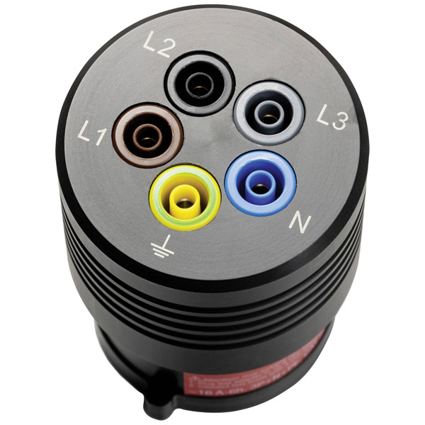 Benning 044040 TA Adapter CEE Plug 5-Pin 16A 4mm Socket for Testing