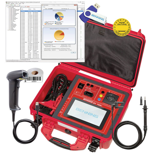 Benning 10236771 Equipment Tester Set for 1- & 3-Phase Testing