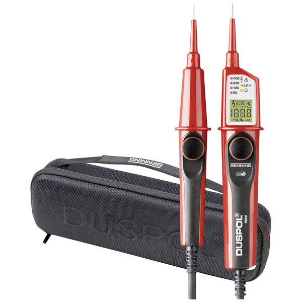 Benning 050264 DUSPOL Digital Tester: IP65, CAT IV 600V, with Hard...